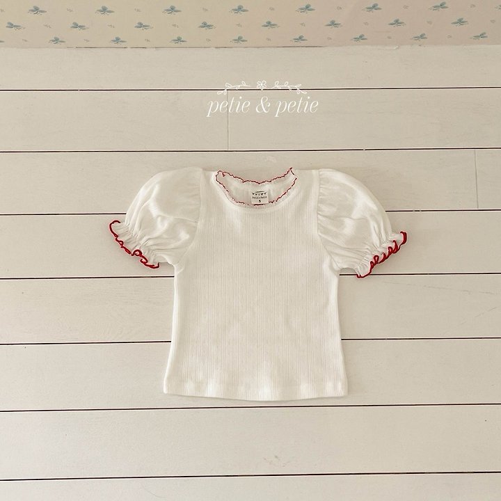 Petit & Petit - Korean Children Fashion - #kidsstore - Eyelet Tee - 2