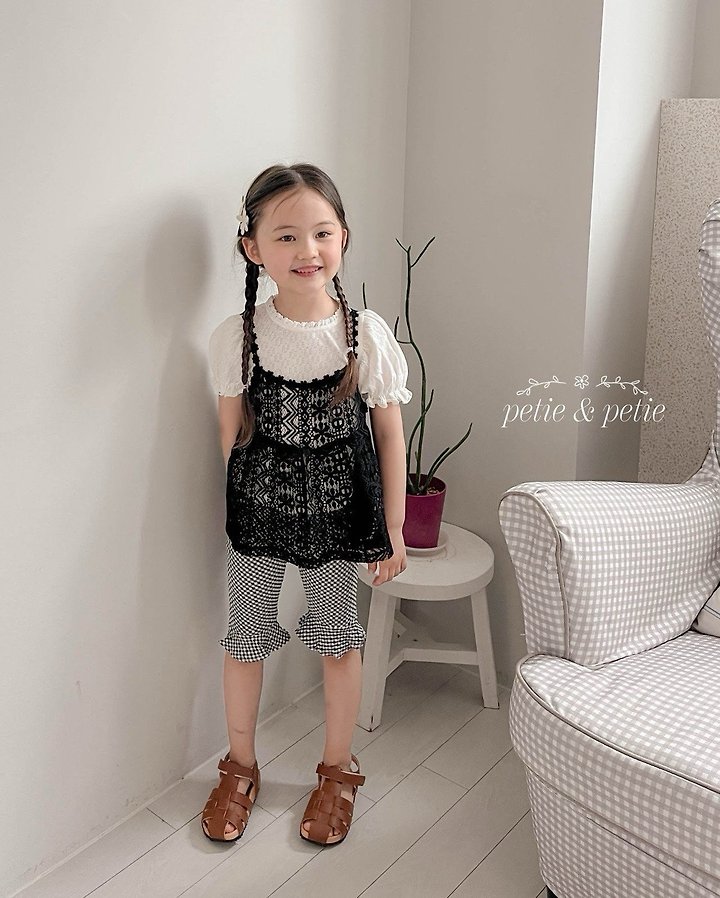 Petit & Petit - Korean Children Fashion - #kidzfashiontrend - Check Frill Pants - 6