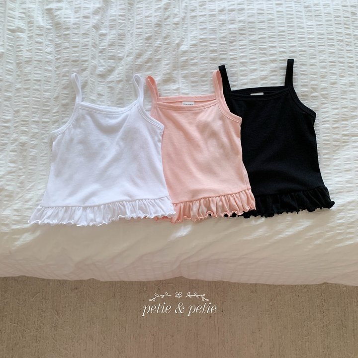 Petit & Petit - Korean Children Fashion - #kidzfashiontrend - Plain Frill Sleeveless - 5