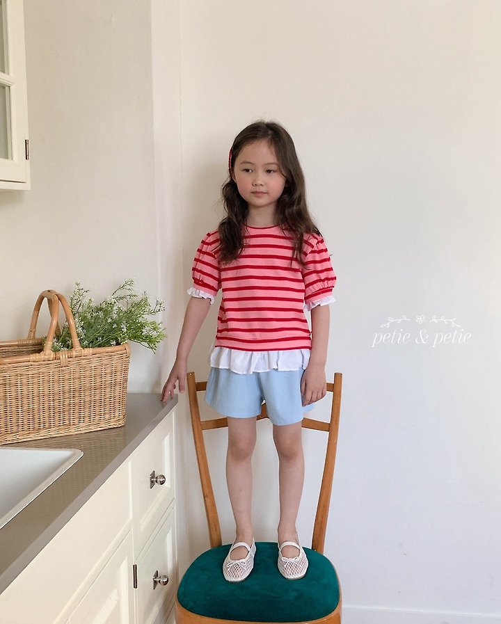 Petit & Petit - Korean Children Fashion - #littlefashionista - Nine Stripe Frill Sweatshirt