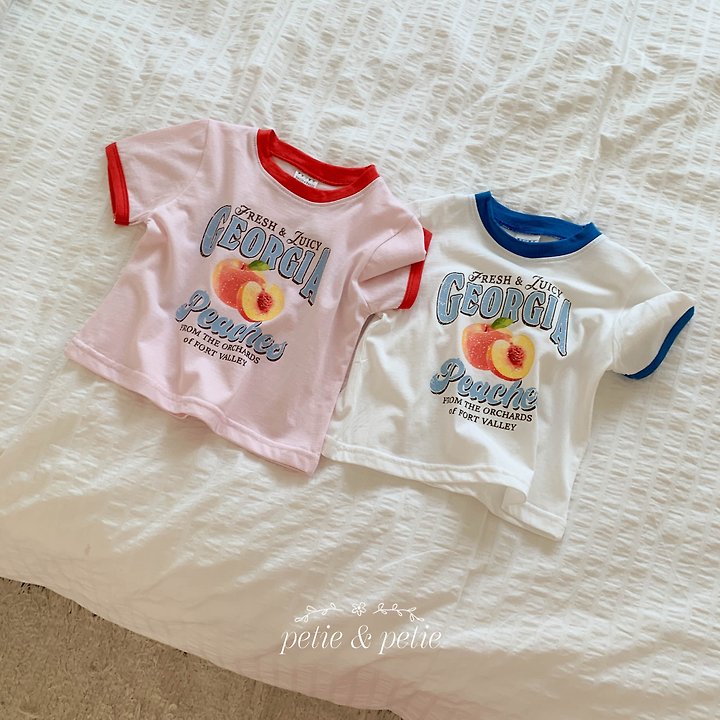 Petit & Petit - Korean Children Fashion - #littlefashionista - Peach Tee - 10