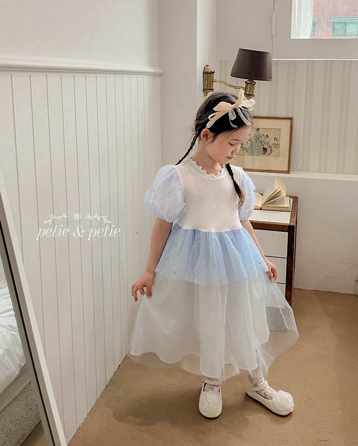 Petit & Petit - Korean Children Fashion - #littlefashionista - Luna Dot Tulle One-piece - 6