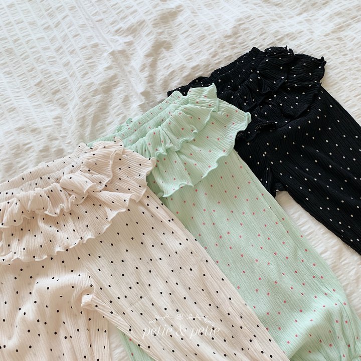 Petit & Petit - Korean Children Fashion - #littlefashionista - Dot Pleats Cancan Pants - 5