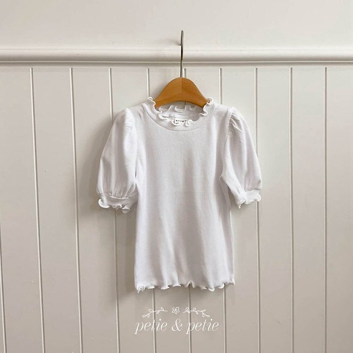 Petit & Petit - Korean Children Fashion - #littlefashionista - Puff Ribbed Tee - 2