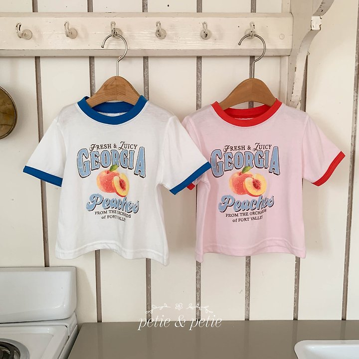 Petit & Petit - Korean Children Fashion - #magicofchildhood - Peach Tee - 11