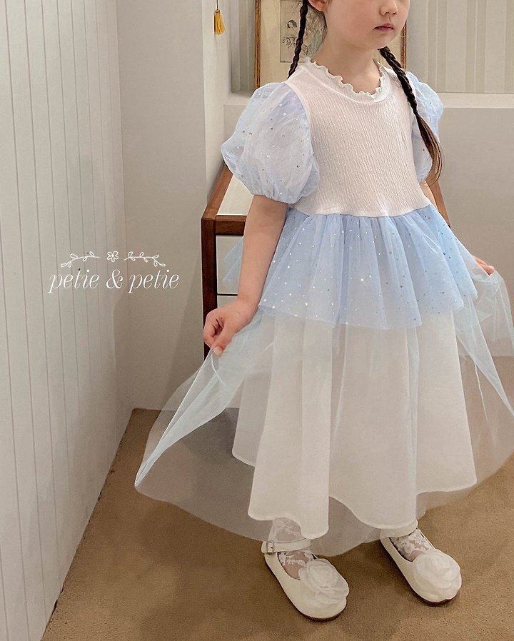 Petit & Petit - Korean Children Fashion - #magicofchildhood - Luna Dot Tulle One-piece - 7