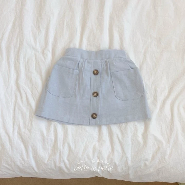 Petit & Petit - Korean Children Fashion - #magicofchildhood - Button Skirt - 3