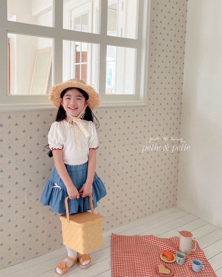 Petit & Petit - Korean Children Fashion - #magicofchildhood - Eyelet Tee - 6