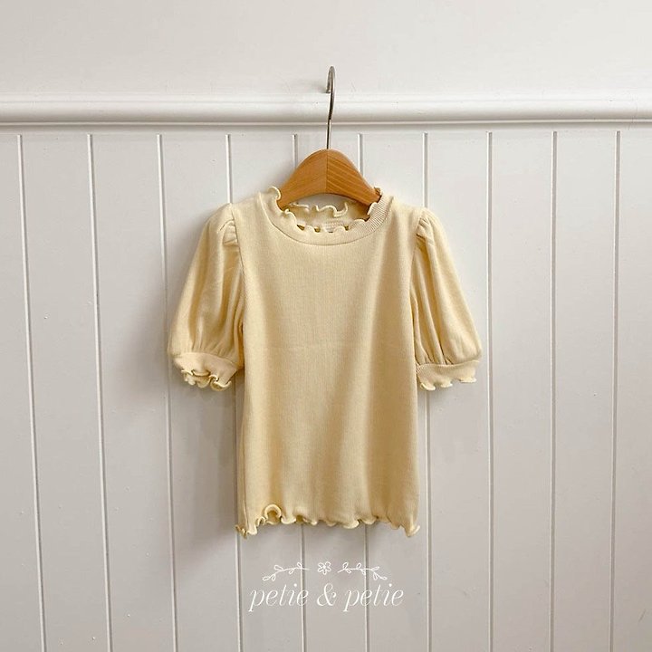Petit & Petit - Korean Children Fashion - #magicofchildhood - Puff Ribbed Tee - 3