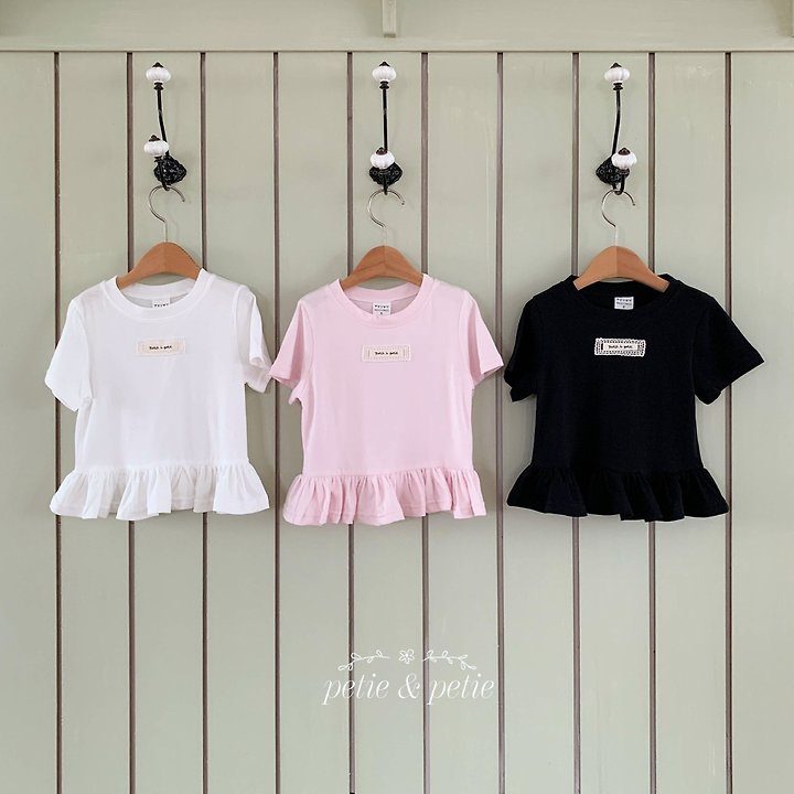 Petit & Petit - Korean Children Fashion - #minifashionista - Joy Plain Frill Tee