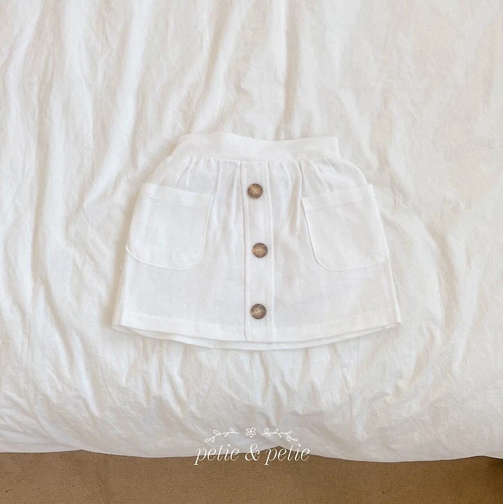 Petit & Petit - Korean Children Fashion - #magicofchildhood - Button Skirt - 4