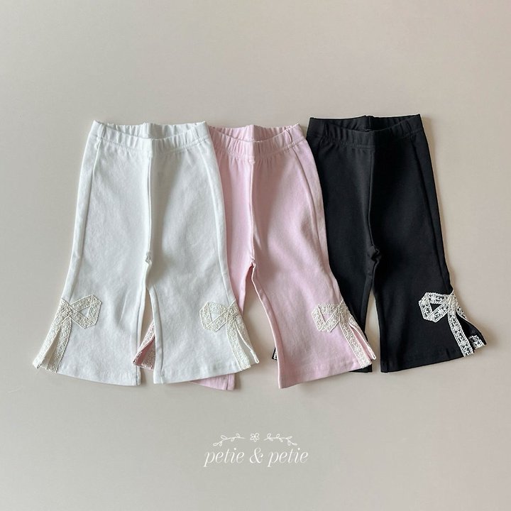 Petit & Petit - Korean Children Fashion - #minifashionista - Ribbon Flare Pants - 2