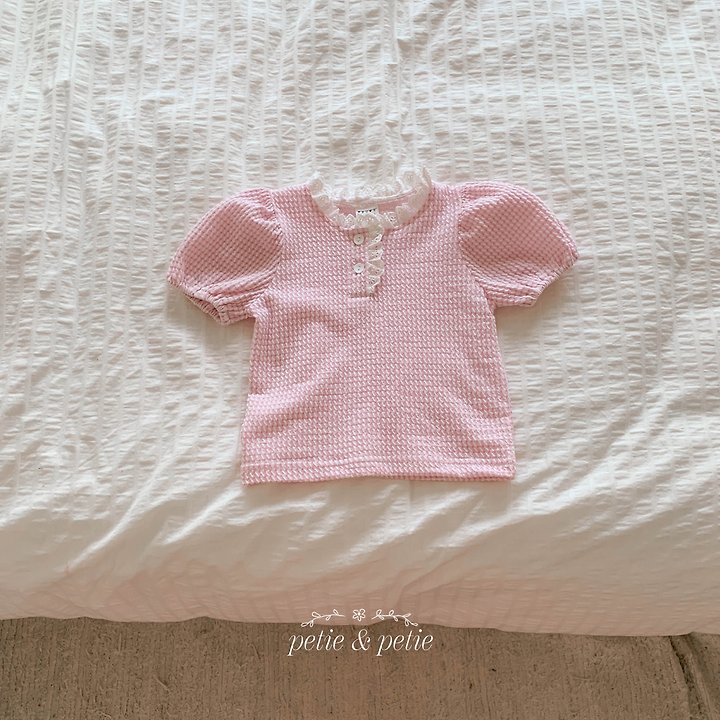 Petit & Petit - Korean Children Fashion - #prettylittlegirls - Check Puff Tee - 8
