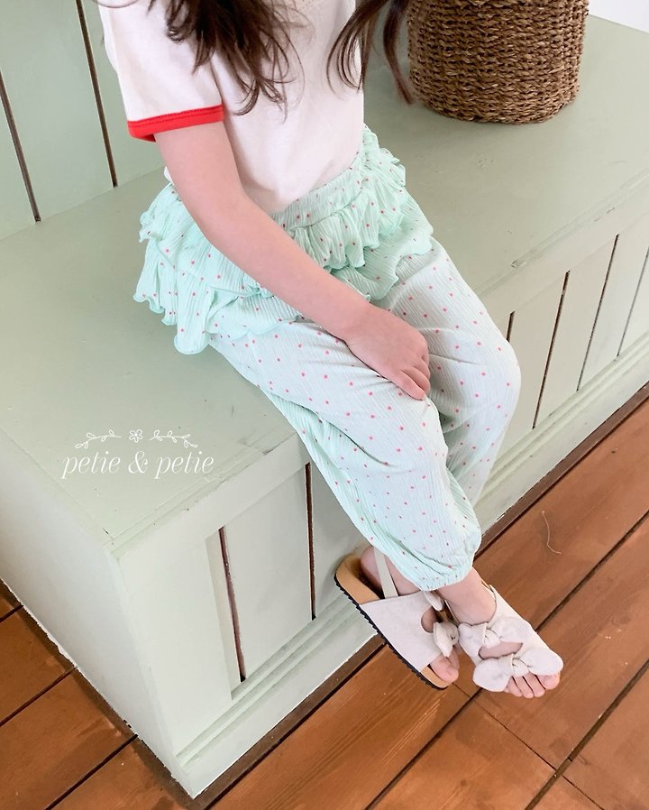 Petit & Petit - Korean Children Fashion - #prettylittlegirls - Dot Pleats Cancan Pants - 8