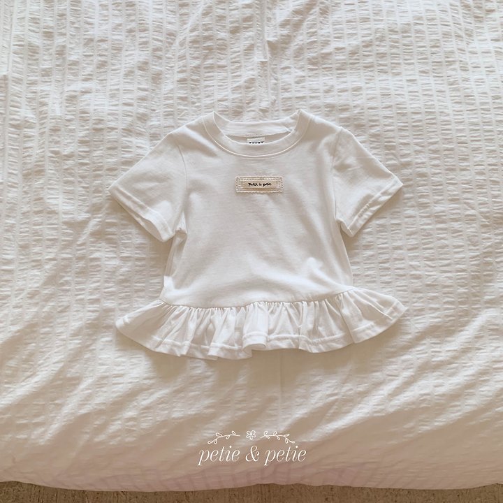 Petit & Petit - Korean Children Fashion - #prettylittlegirls - Joy Plain Frill Tee - 2