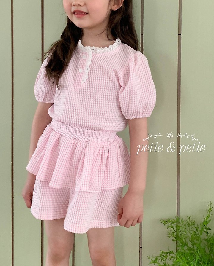 Petit & Petit - Korean Children Fashion - #stylishchildhood - Emma Check Frill Shorts - 9