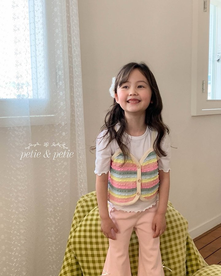 Petit & Petit - Korean Children Fashion - #toddlerclothing - Rainbow Vest - 2