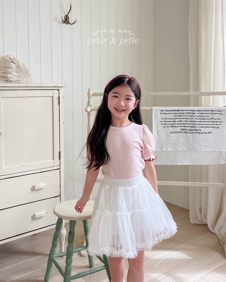 Petit & Petit - Korean Children Fashion - #toddlerclothing - Eyelet Tee - 10