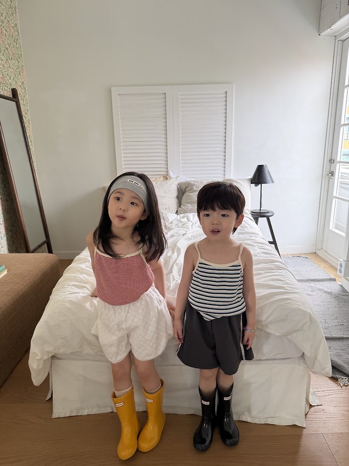Pie - Korean Children Fashion - #childofig - Spring Stripe Sleeveless - 5