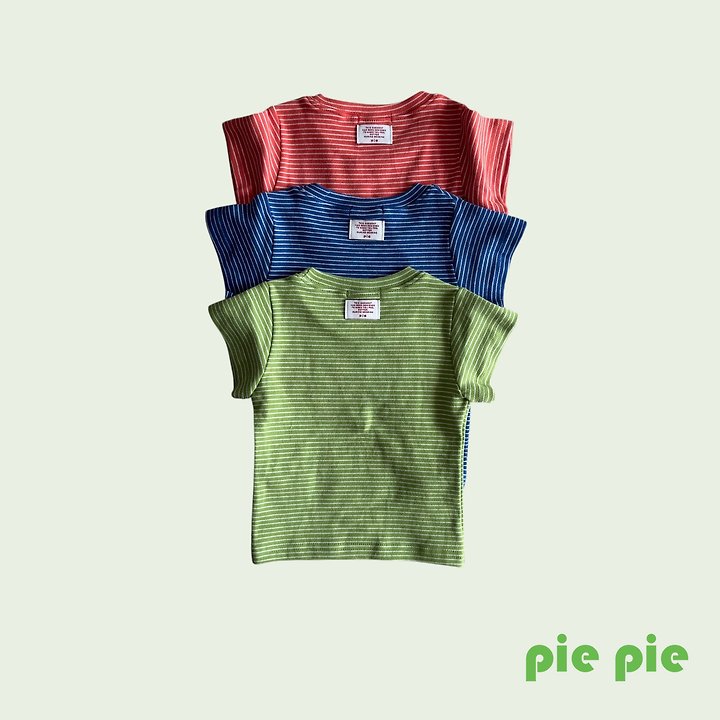 Pie - Korean Children Fashion - #designkidswear - Burst Stripe Short Sleeve