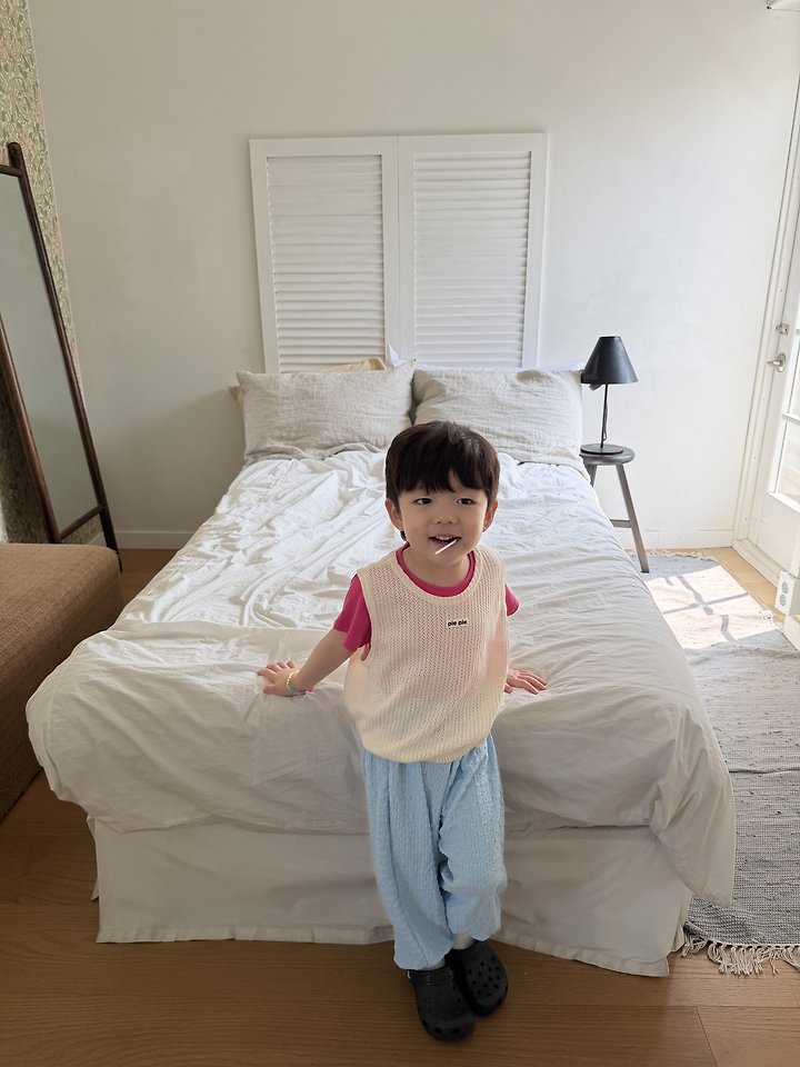 Pie - Korean Children Fashion - #discoveringself - Aircon Layered Vest - 6