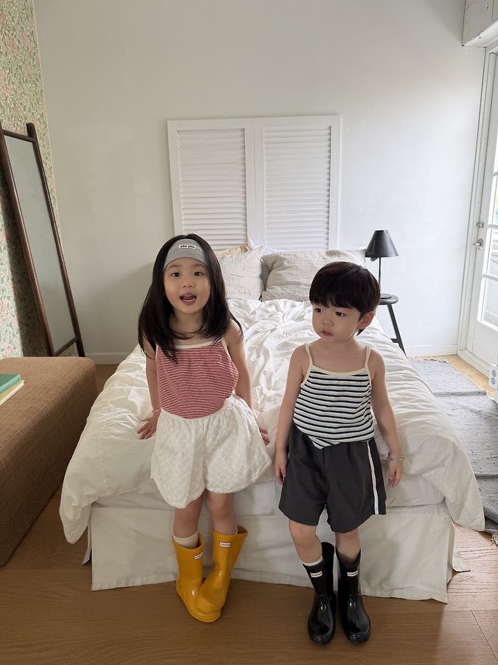 Pie - Korean Children Fashion - #fashionkids - Stripe Line Shorts - 5