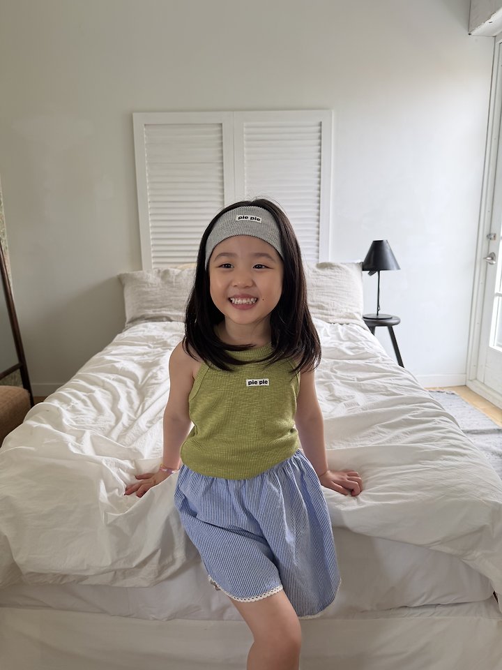 Pie - Korean Children Fashion - #kidsshorts - Olive Sleeveless - 7