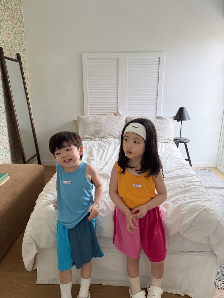Pie - Korean Children Fashion - #kidsshorts - Vivid Sleeveless - 7