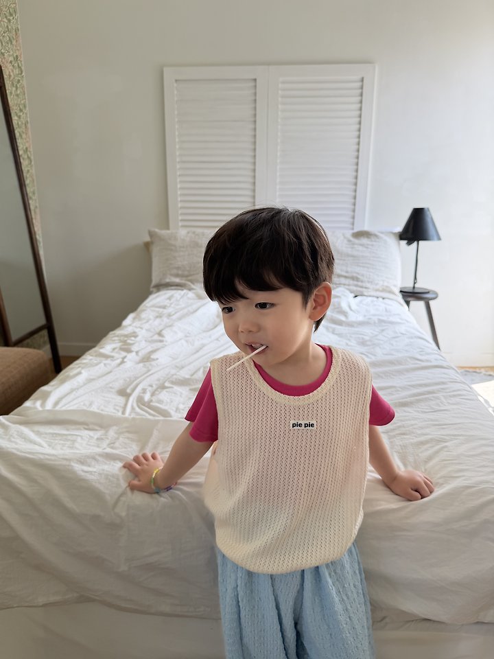 Pie - Korean Children Fashion - #kidsshorts - Aircon Layered Vest - 8