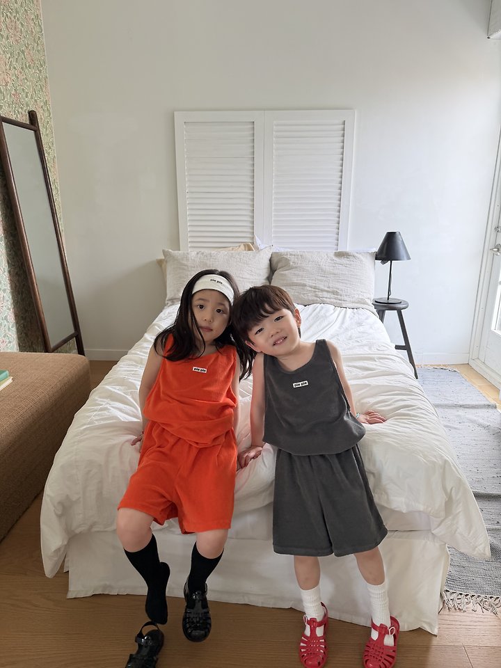 Pie - Korean Children Fashion - #kidsstore - Cool School Sleeveless Set - 3