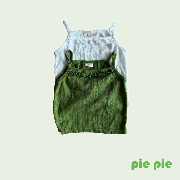Pie - Korean Children Fashion - #kidsstore - Eyelet Sleeveless