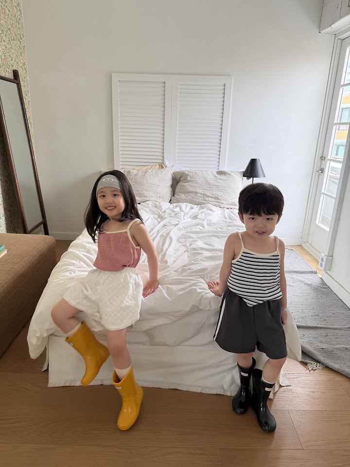 Pie - Korean Children Fashion - #kidzfashiontrend - Stripe Line Shorts - 8