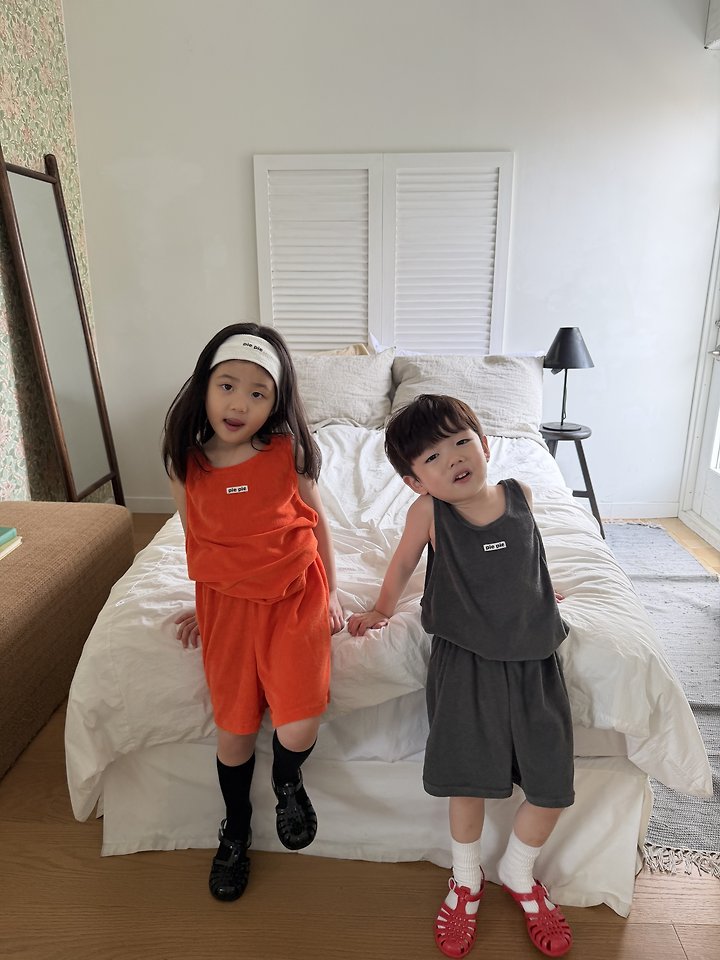 Pie - Korean Children Fashion - #kidsstore - Cool School Sleeveless Set - 4