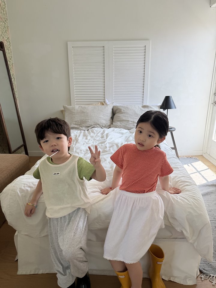 Pie - Korean Children Fashion - #minifashionista - Cloud Boat Neck Sleeveless - 11