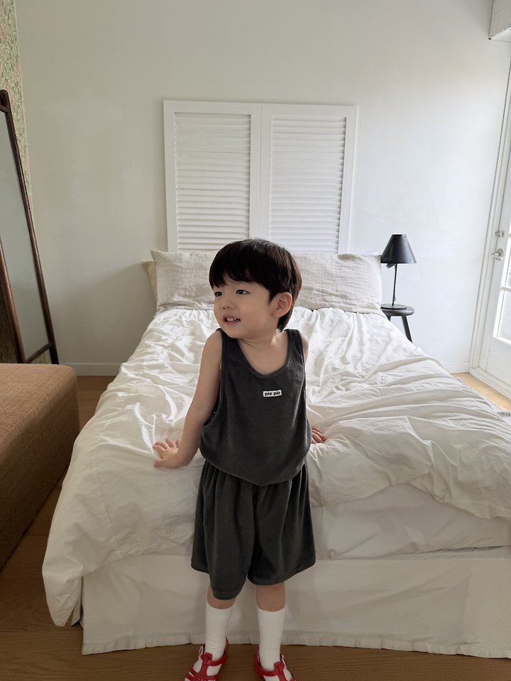 Pie - Korean Children Fashion - #minifashionista - Cool School Sleeveless Set - 8