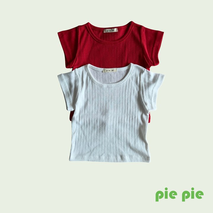 Pie - Korean Children Fashion - #stylishchildhood - Candy Eyelet Tee