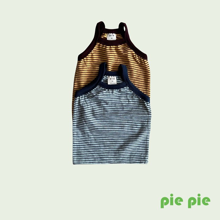 Pie - Korean Children Fashion - #todddlerfashion - Honeybee Stripe Sleeveless