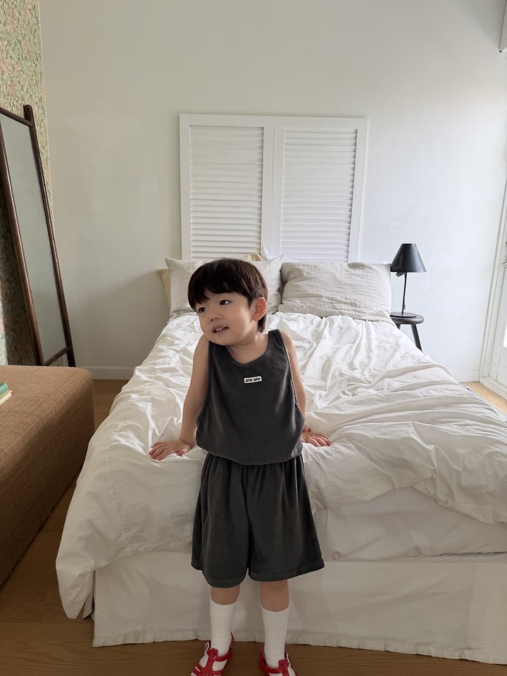 Pie - Korean Children Fashion - #todddlerfashion - Cool School Sleeveless Set - 10