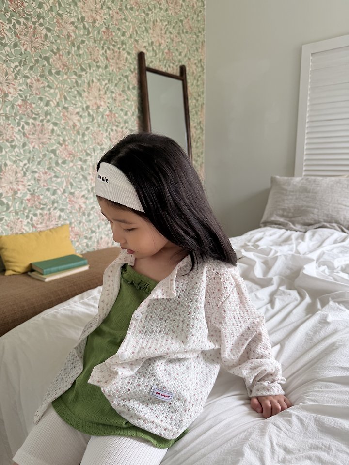 Pie - Korean Children Fashion - #todddlerfashion - Flower Summer Cardigan - 3