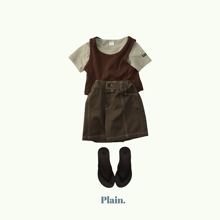 Plain - Korean Children Fashion - #Kfashion4kids - Stitch Bermuda Pants - 7
