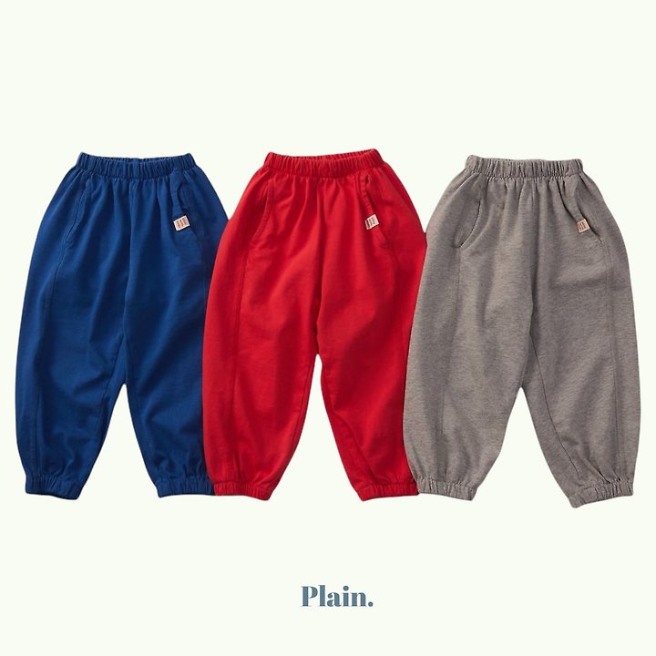 Plain - Korean Children Fashion - #Kfashion4kids - Summer Loopback Jogger Pants