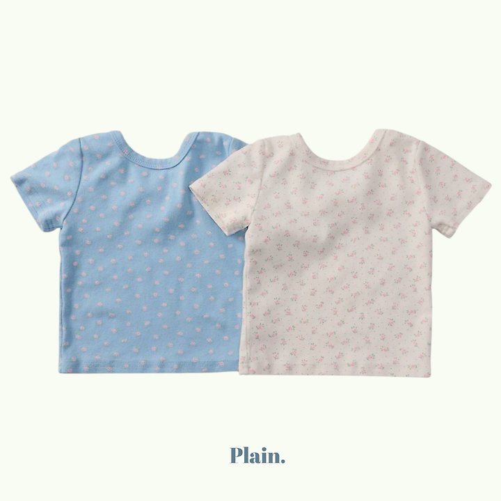 Plain - Korean Children Fashion - #childofig - Floral Tee