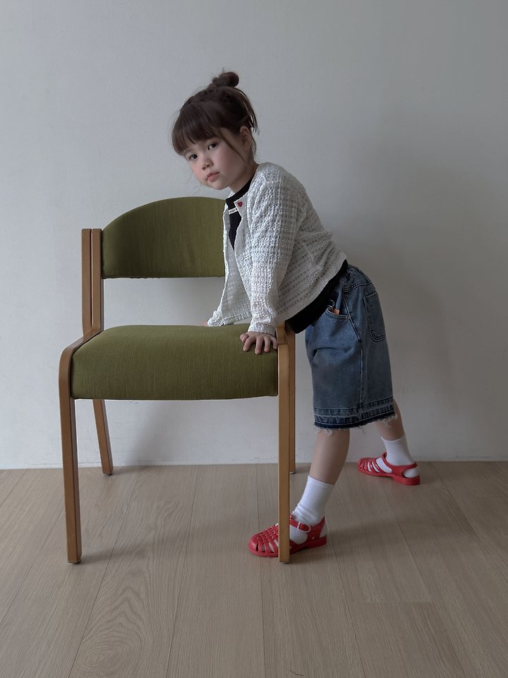Plain - Korean Children Fashion - #childofig - Heart Summer Cardigan - 11