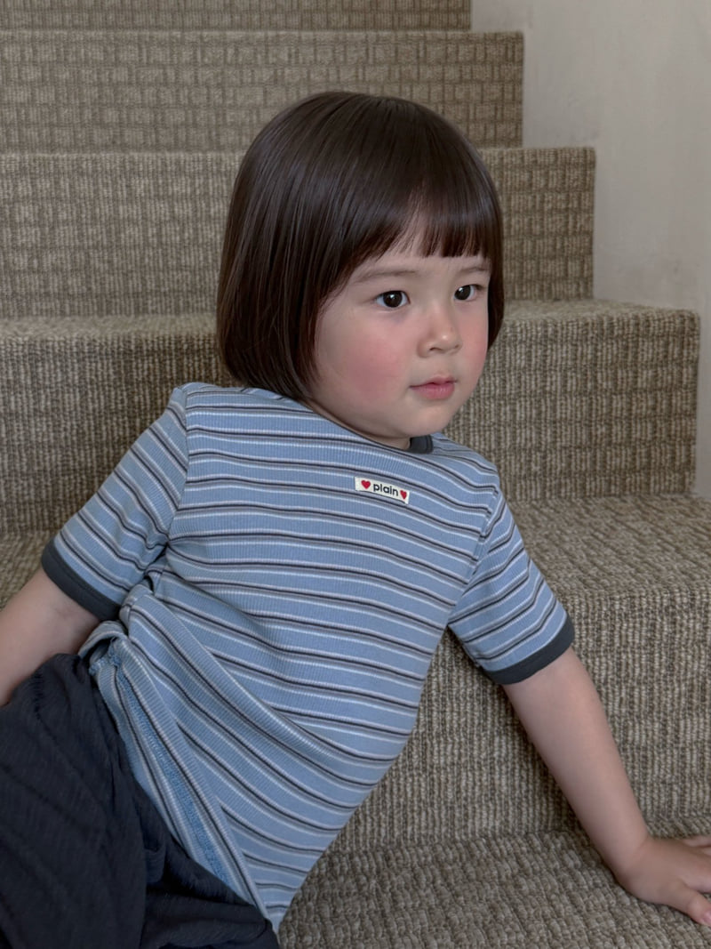 Plain - Korean Children Fashion - #childrensboutique - Stripe Ringer Tee - 8