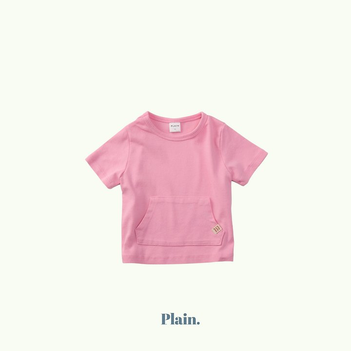 Plain - Korean Children Fashion - #childrensboutique - Cotton Candy Pocket Tee - 6