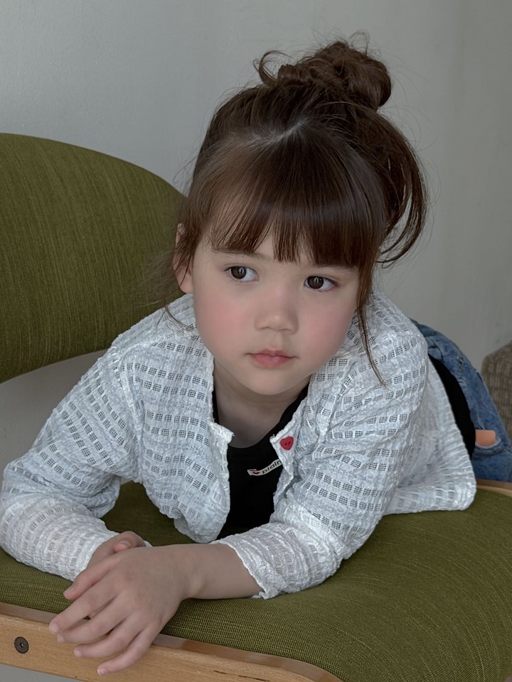 Plain - Korean Children Fashion - #childrensboutique - Heart Summer Cardigan - 12
