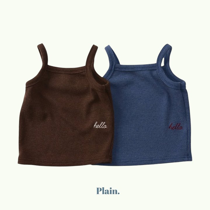 Plain - Korean Children Fashion - #designkidswear - Hello Waffle Sleeveless