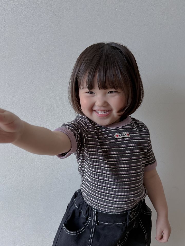 Plain - Korean Children Fashion - #fashionkids - Stripe Ringer Tee - 11