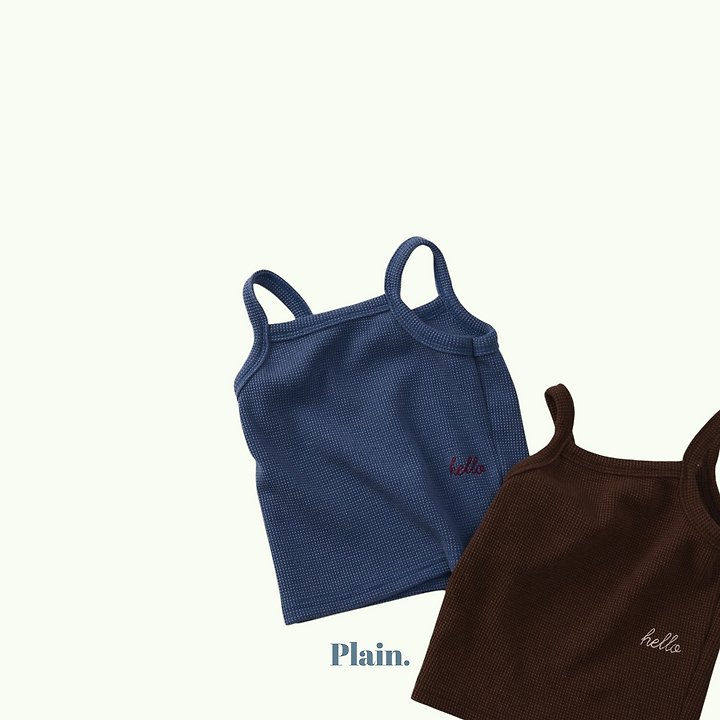 Plain - Korean Children Fashion - #fashionkids - Hello Waffle Sleeveless - 3