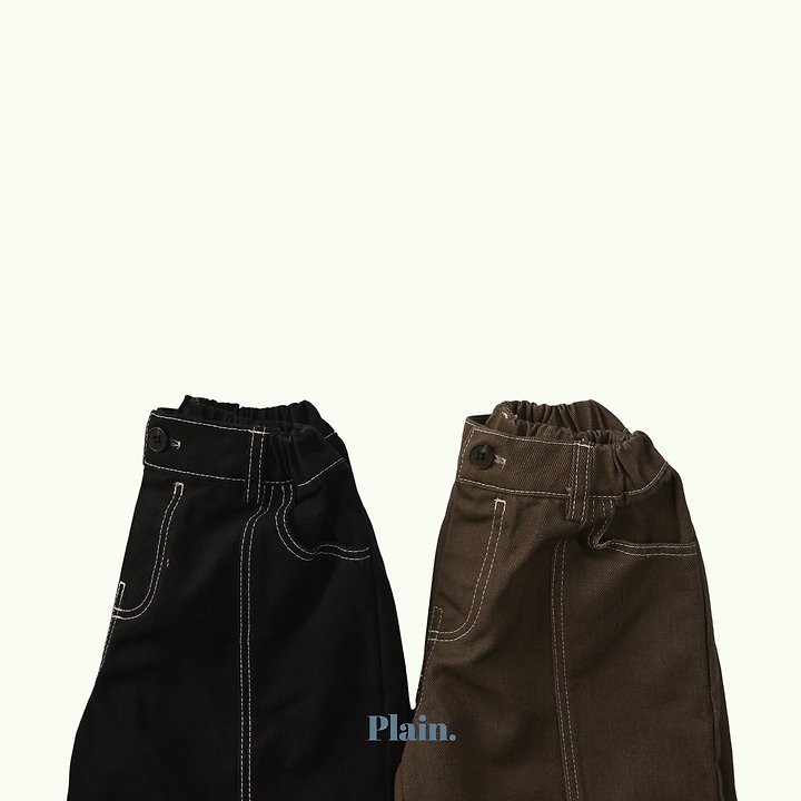 Plain - Korean Children Fashion - #fashionkids - Stitch Bermuda Pants - 3